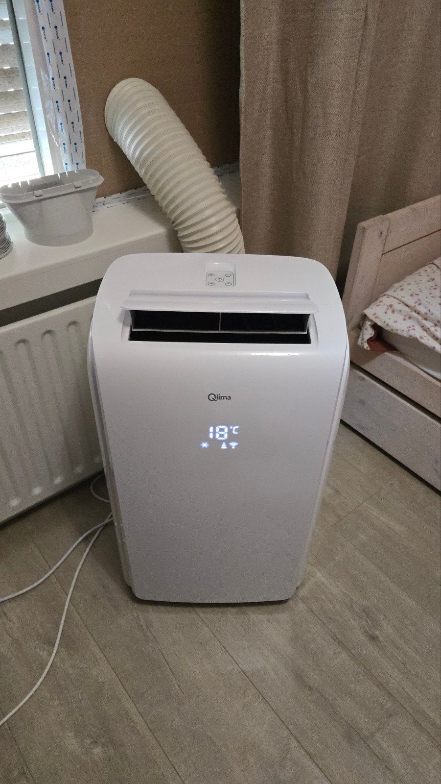 Qlima Mobiele Airco 12000 BTU - 1 jaar gebruikt, Gebruikt, Ophalen of Verzenden, Energieklasse A of zuiniger, Koelen en Ontvochtigen