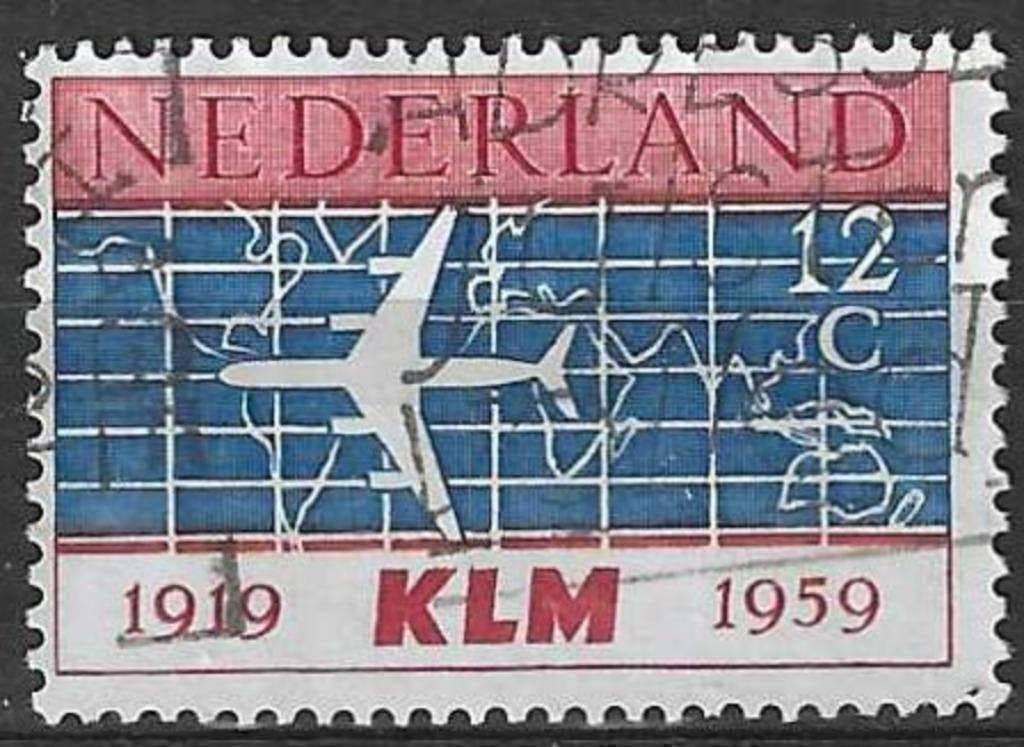 Nederland 1959 - Yvert 710 - 40 Jaar K.L.M. (ST), Postzegels en Munten, Verzenden, Gestempeld