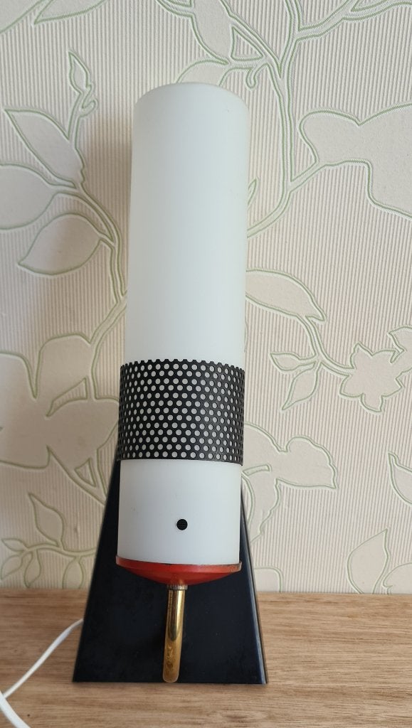 te koop: wandlamp glazen kap, retro vintage jaren 60, Ophalen of Verzenden, Glas, Wandlamp, Gebruikt