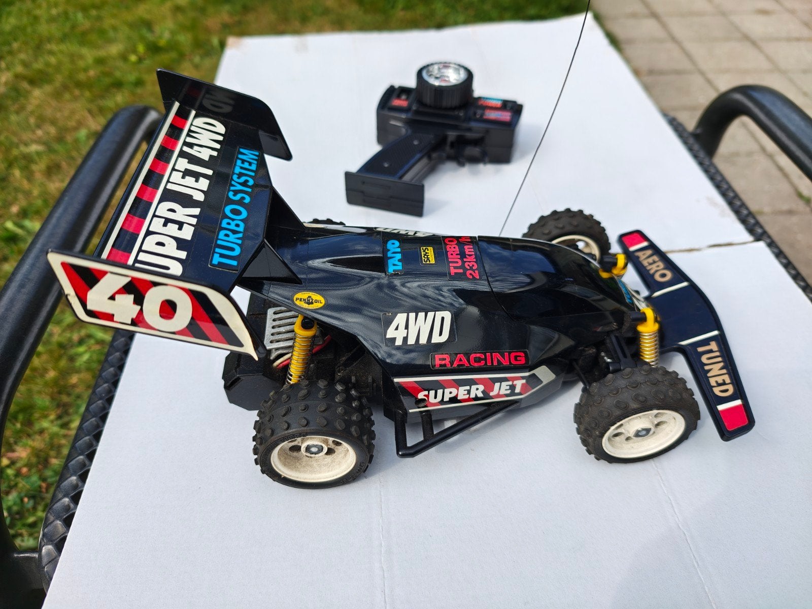 Taiyo RC Super Jet 4WD Turbo System - Vintage RC Auto, Elektro, Auto offroad, Ophalen of Verzenden, Zo goed als nieuw
