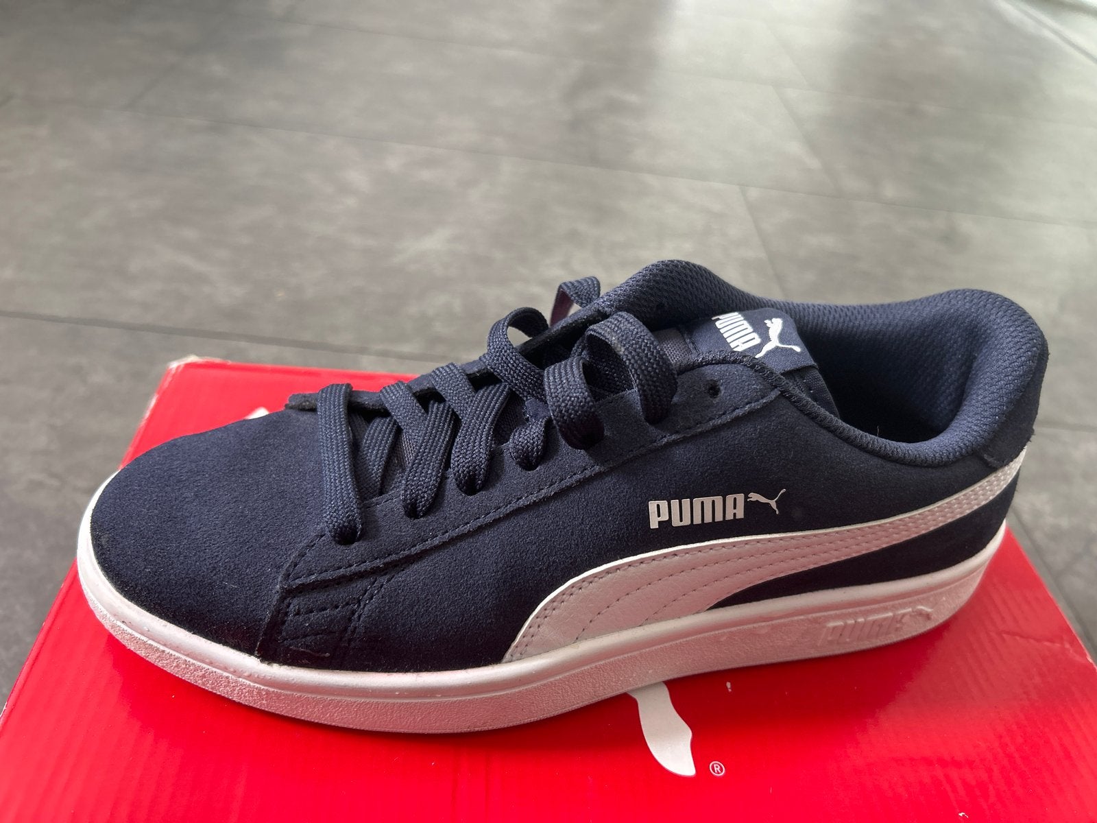 Puma Smash V2 Sneakers - Donker blauw (Maat 37,5, Ophalen, Nieuw, Jongen of Meisje, Schoenen