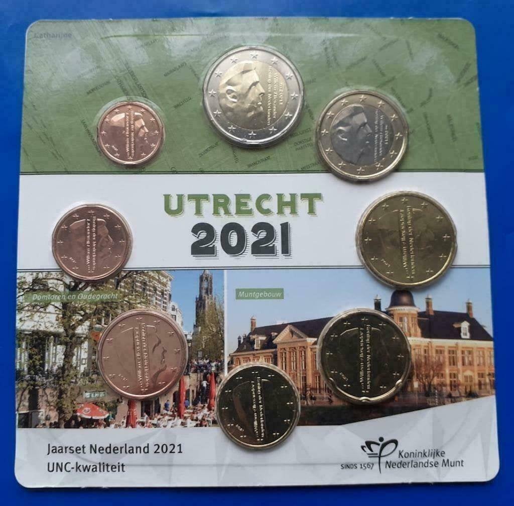 Jaarset Nederland 2021 Utrecht UNC, Verzenden, Koningin Beatrix, Euro's, Setje