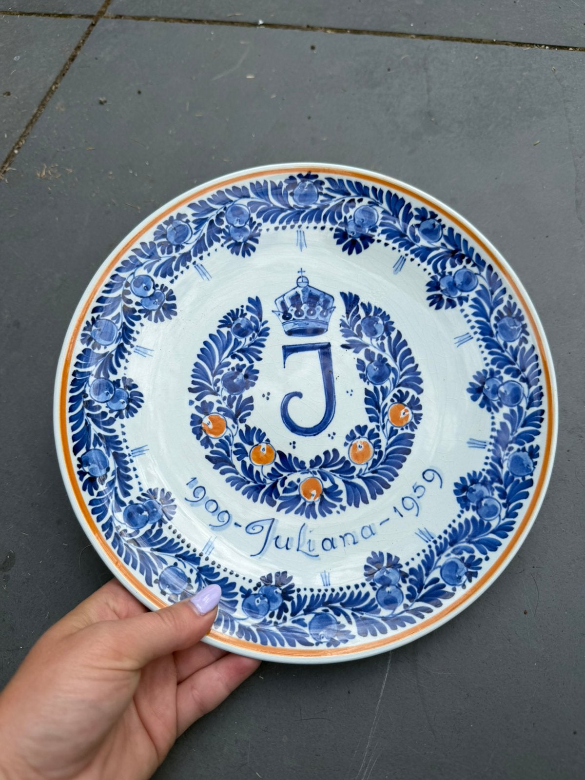 Delfs blauw bord, Antiek en Kunst, Antiek | Wandborden en Tegels, Ophalen of Verzenden