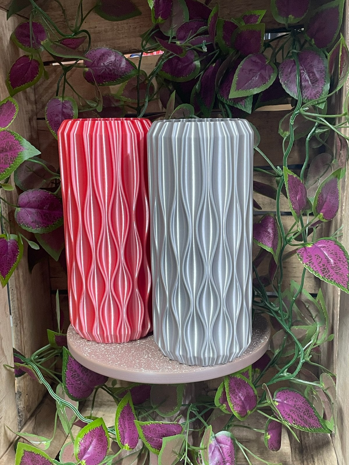**Sale** 3D-geprinte vazen, modern design, Kunststof, Meerkleurig, 3D-geprint, Nieuw
