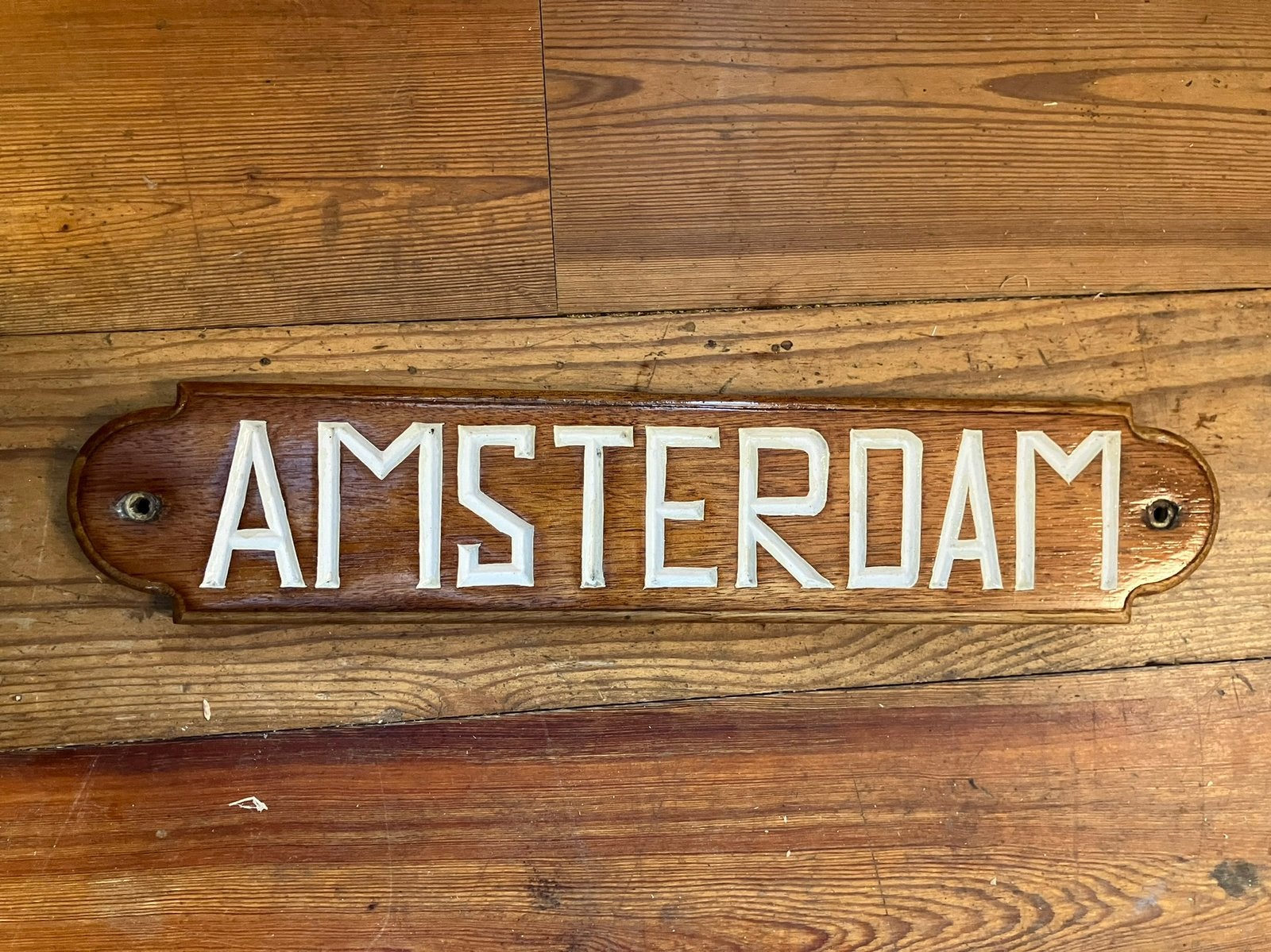 Naambord Amsterdam, Ophalen of Verzenden, Gebruikt