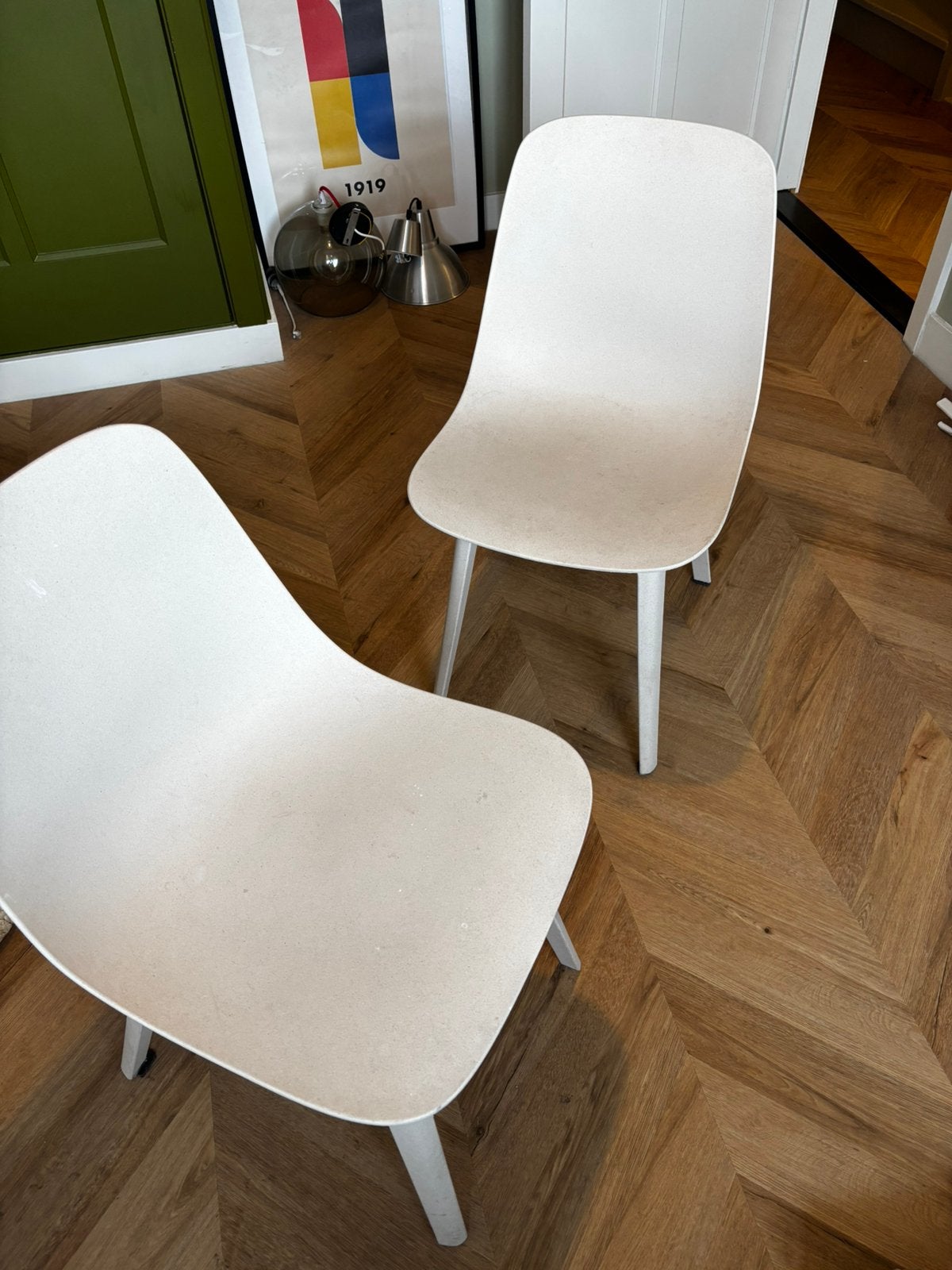 Stoelen IKEA, Huis en Inrichting, Stoelen, Ophalen, Gebruikt, Wit, Twee