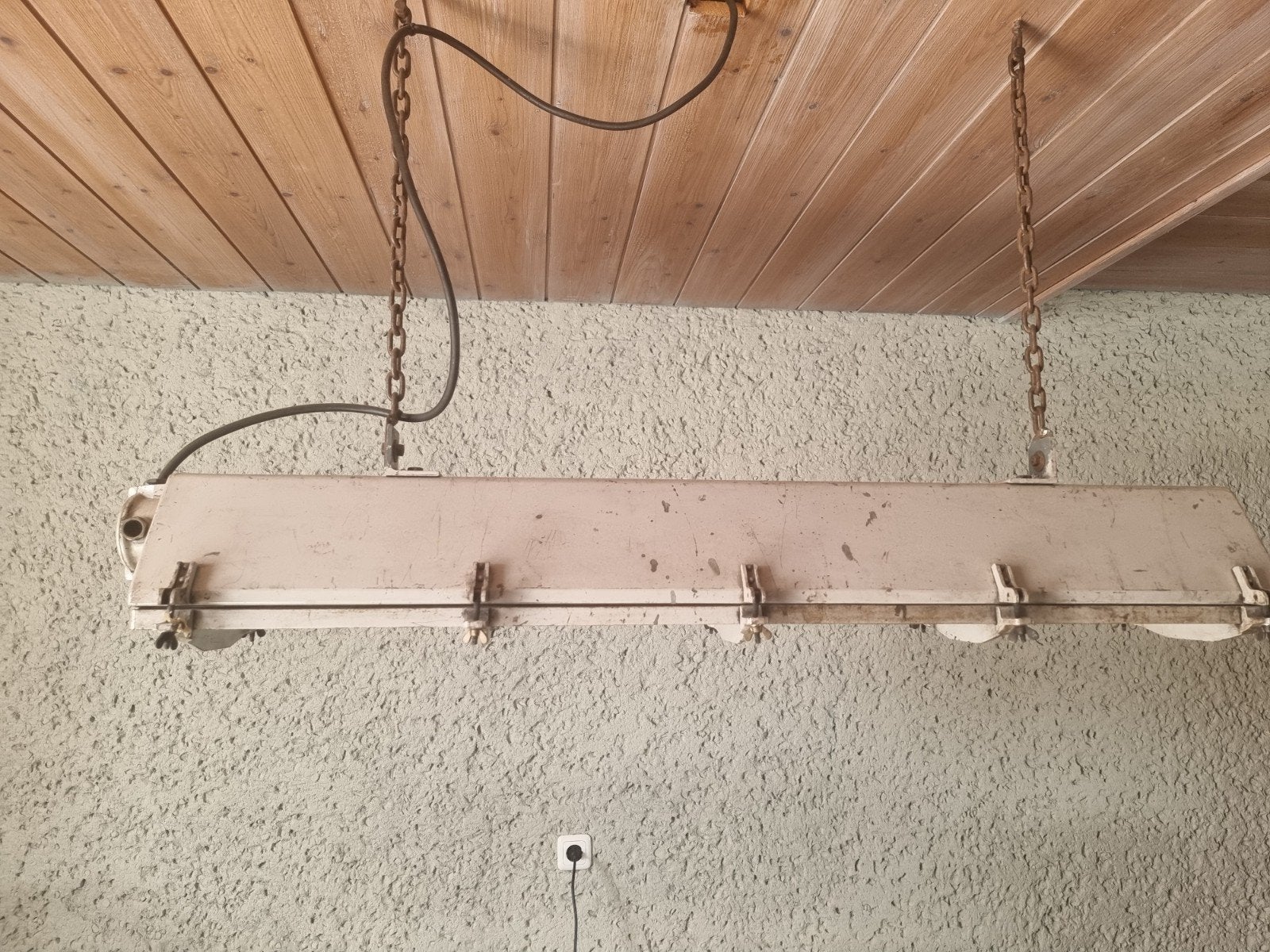 Mooie industriële, oude fabriekslamp, Antiek en Kunst, Ophalen