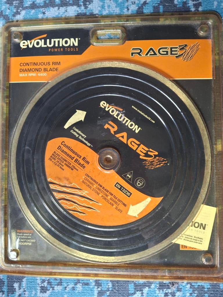 Evolution RAGE3 Diamant Zaagblad - 255mm, Ophalen, Nieuw, Overige typen, Evolution