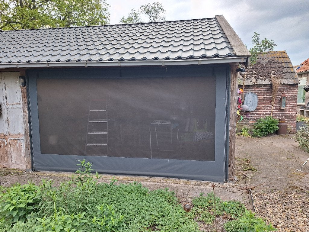 Terras zeilen met windbreekgaas, Ophalen, Zo goed als nieuw, Veranda
