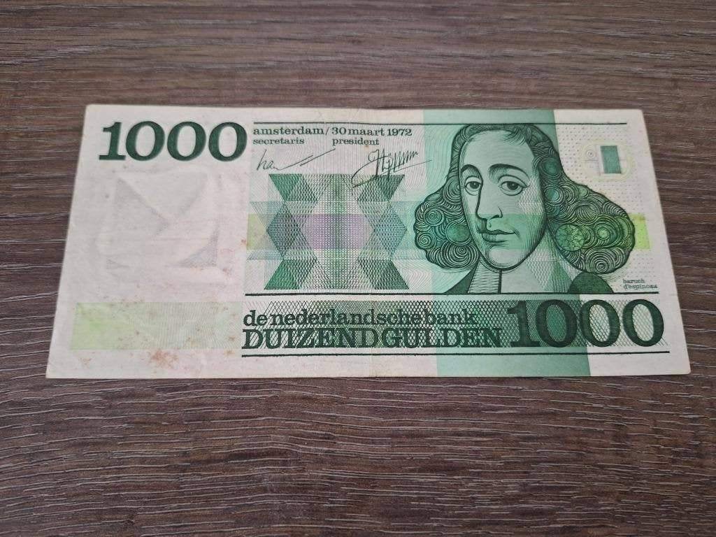 Biljet 1000 gulden Spinoza, 1972, Ophalen of Verzenden, 1000 gulden