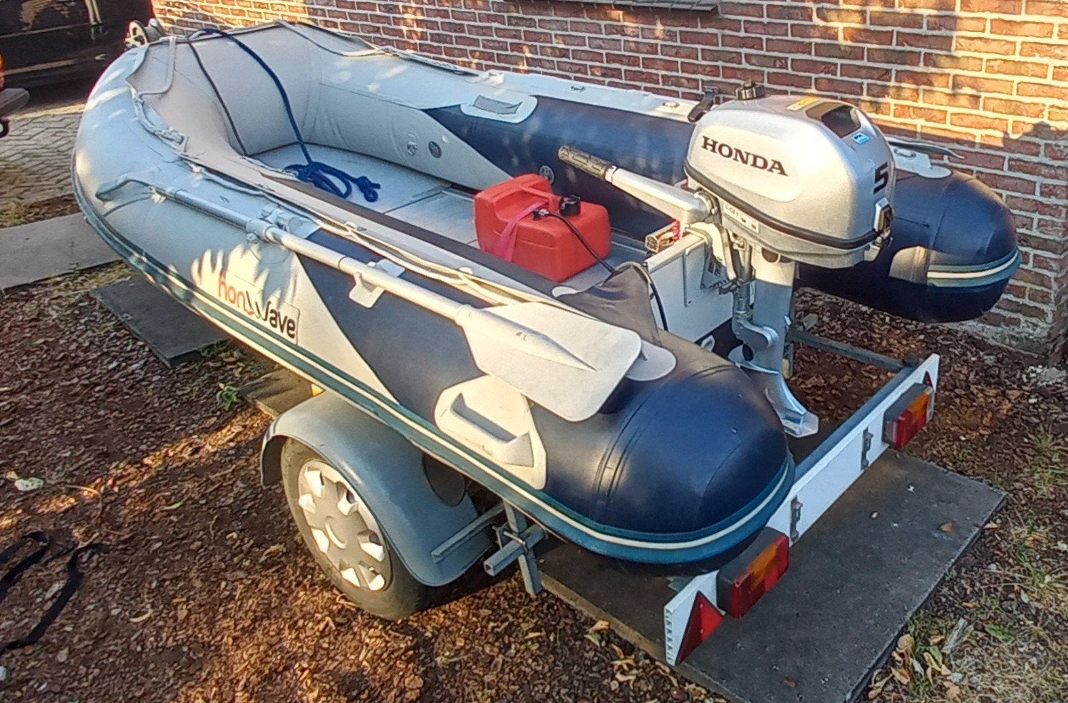Honda 5pk rubberboot, Watersport en Boten, Kano's, Ophalen, Opblaasbaar, Overige typen, Twee personen