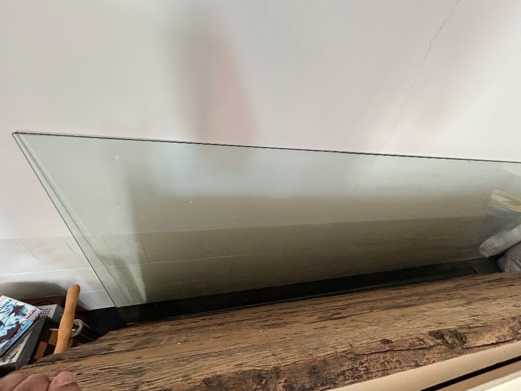 Robuuste Rofra tafel met gouden poten, Ophalen, 150 tot 200 cm, Glas, Nieuw