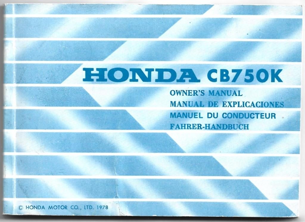 Honda CB750 K manual handleiding (3879z), Ophalen of Verzenden, Honda