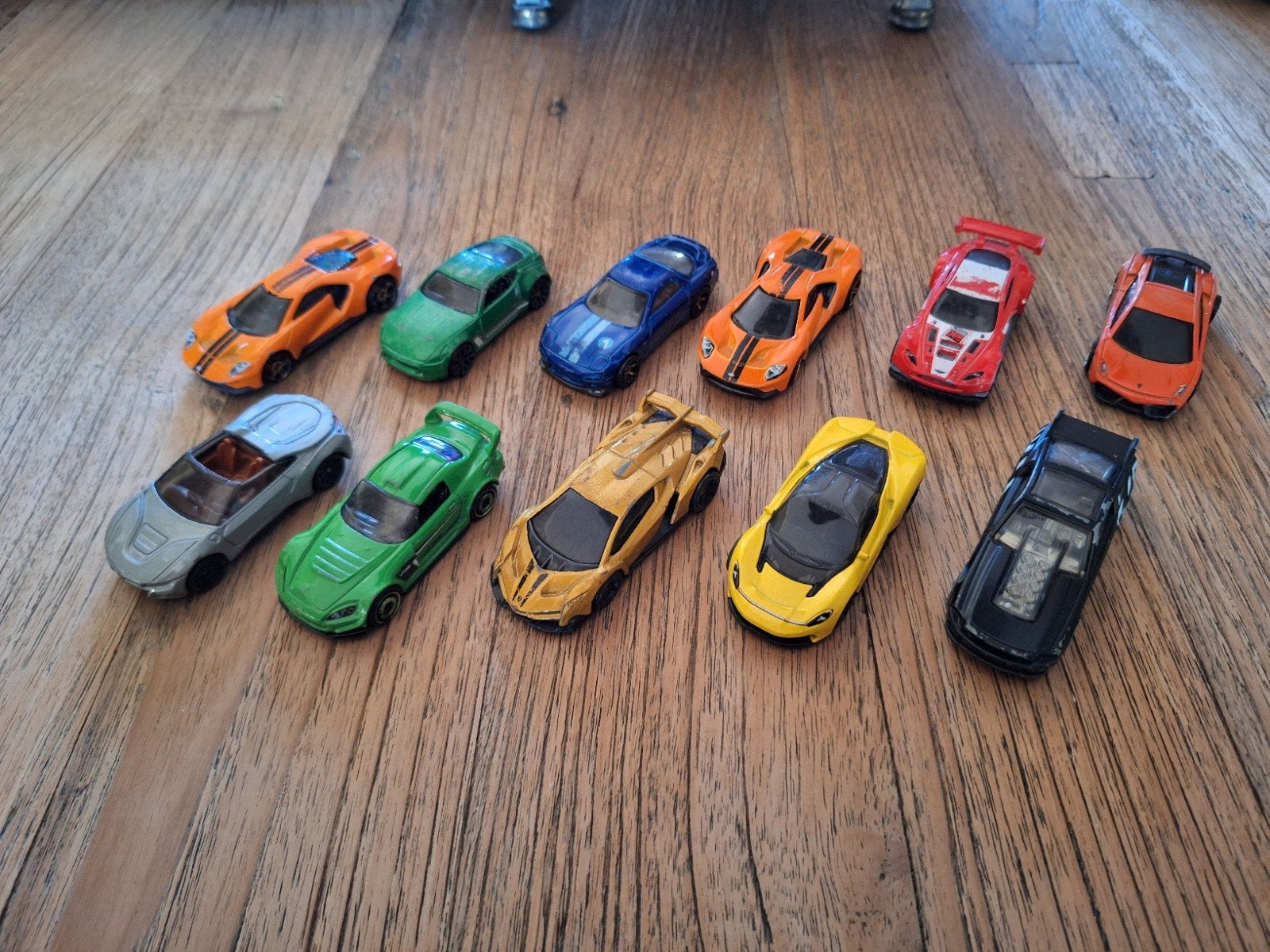 Hot Wheels 11 stuks – Mazda RX-7, Ford GT, Lamborghini, BMW, Ophalen of Verzenden, Gebruikt