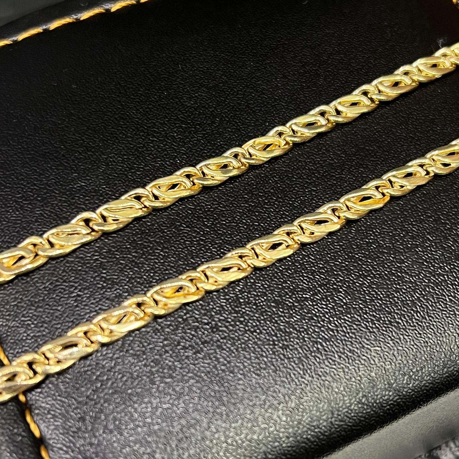 14k gouden valkenoog schakel prachtig model, Ophalen of Verzenden, Nieuw, Goud