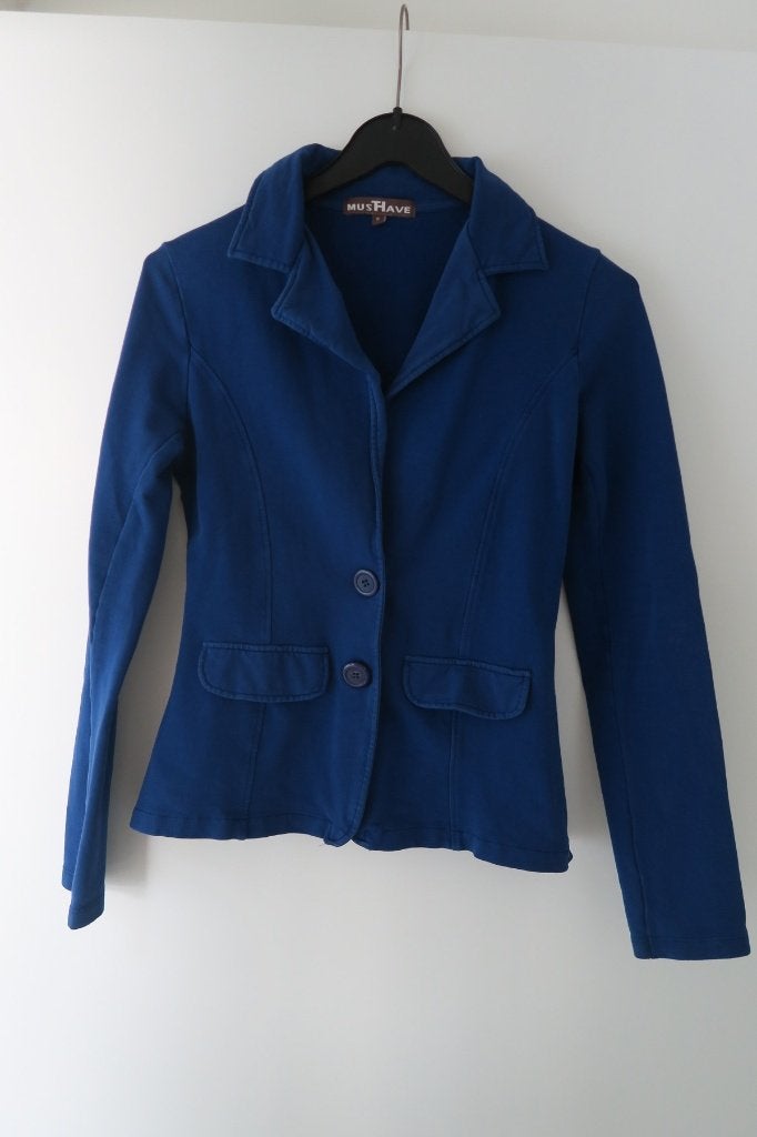 Blauwe blazer Merk Musthave Maat S (valt als maat 164), Gebruikt, Meisje, Ophalen of Verzenden, Musthave