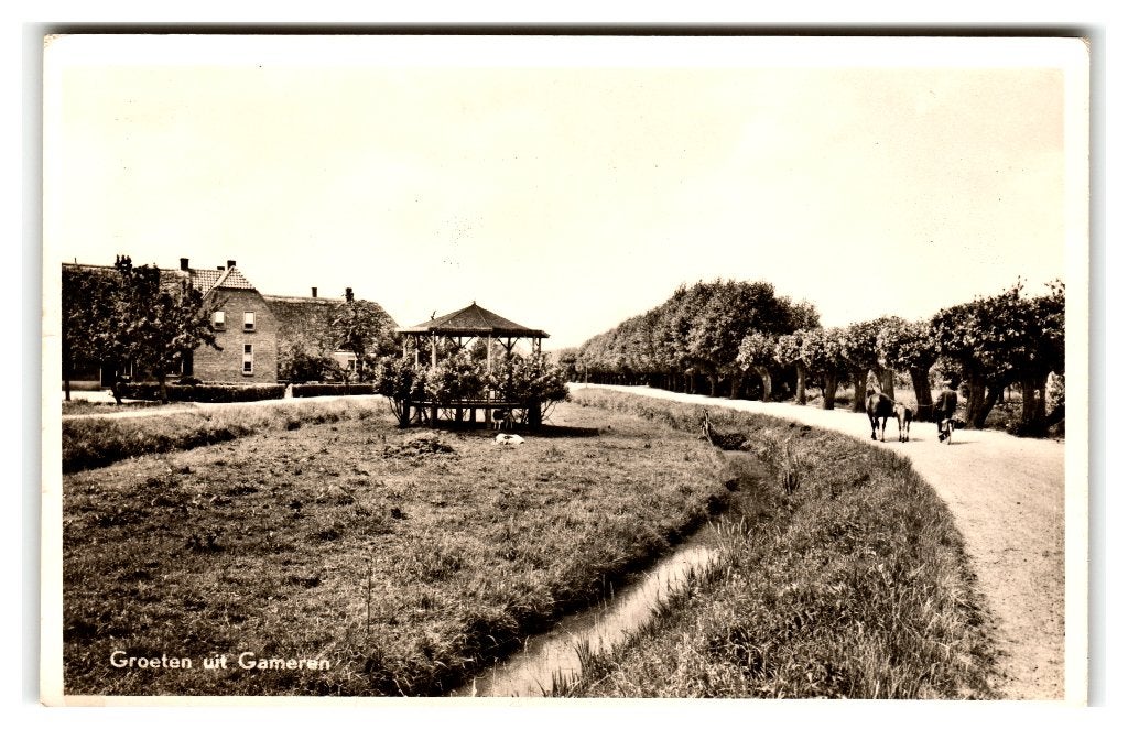 Gameren, (bij Zaltbommel) Groeten uit Gameren, Verzamelen, Ansichtkaarten | Nederland, Verzenden, 1940 tot 1960, Gelopen, Gelderland