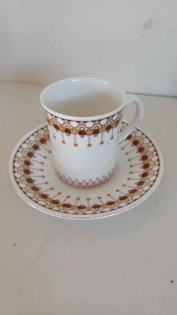 Antieke kop en schotel Elizabethan 'lace', Antiek en Kunst, Antiek | Servies los, Ophalen