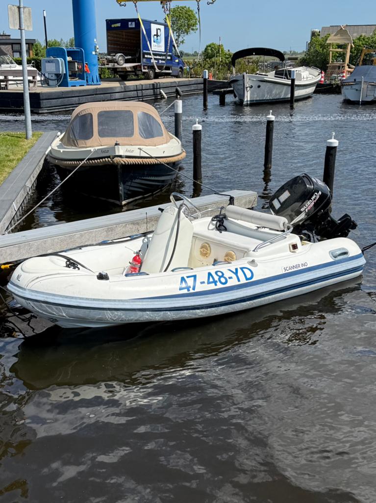Rib Scanner ino 350 met 30pk Suzuki rubberboot met stuur, Watersport en Boten, Elektrisch, 35 m, Buitenboordmotor, 30 pk