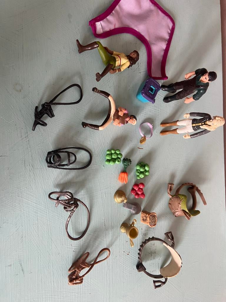 Schleich paardrijset met figuren en accessoires, Ophalen, Zo goed als nieuw