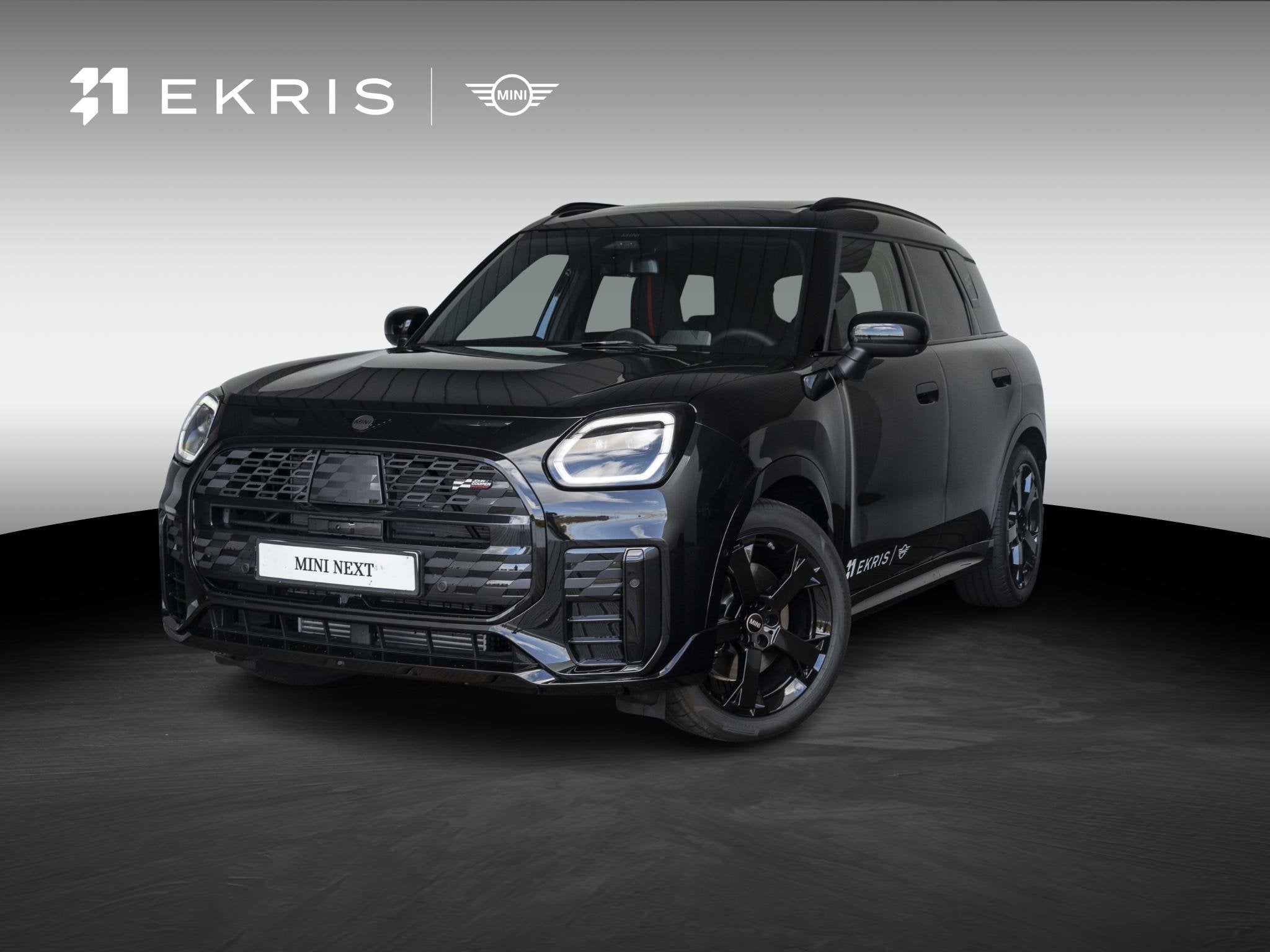 MINI Countryman C John Cooper Works L-pakket | 19" John Coop, Met garantie (alle), Leder en Stof, Zwart, Origineel Nederlands