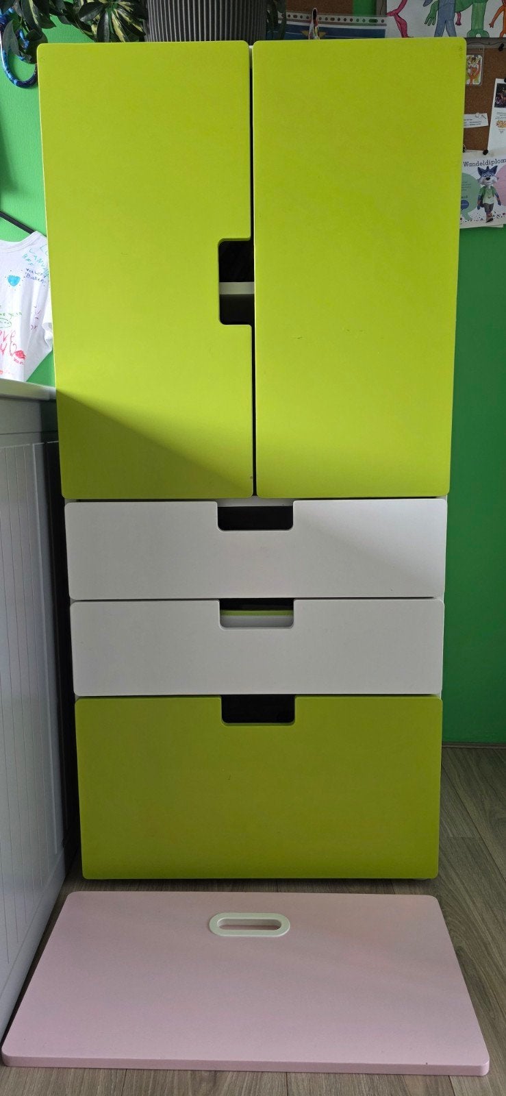Ikea Stuva Smastad kast kinderkamer groen en ook lichtroze, Ophalen, Gebruikt, Minder dan 75 cm, 50 tot 70 cm