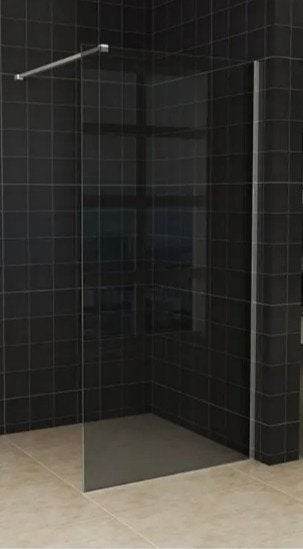 Inloopdouche rookglas 90x200 cm inclusief profiel gun metal, Ophalen, Nieuw, Glas, Douche