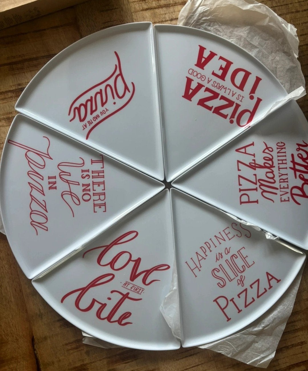 6 pizzabordjes/tellers - Nieuw in doos, Ophalen of Verzenden, Nieuw, Bord(en)
