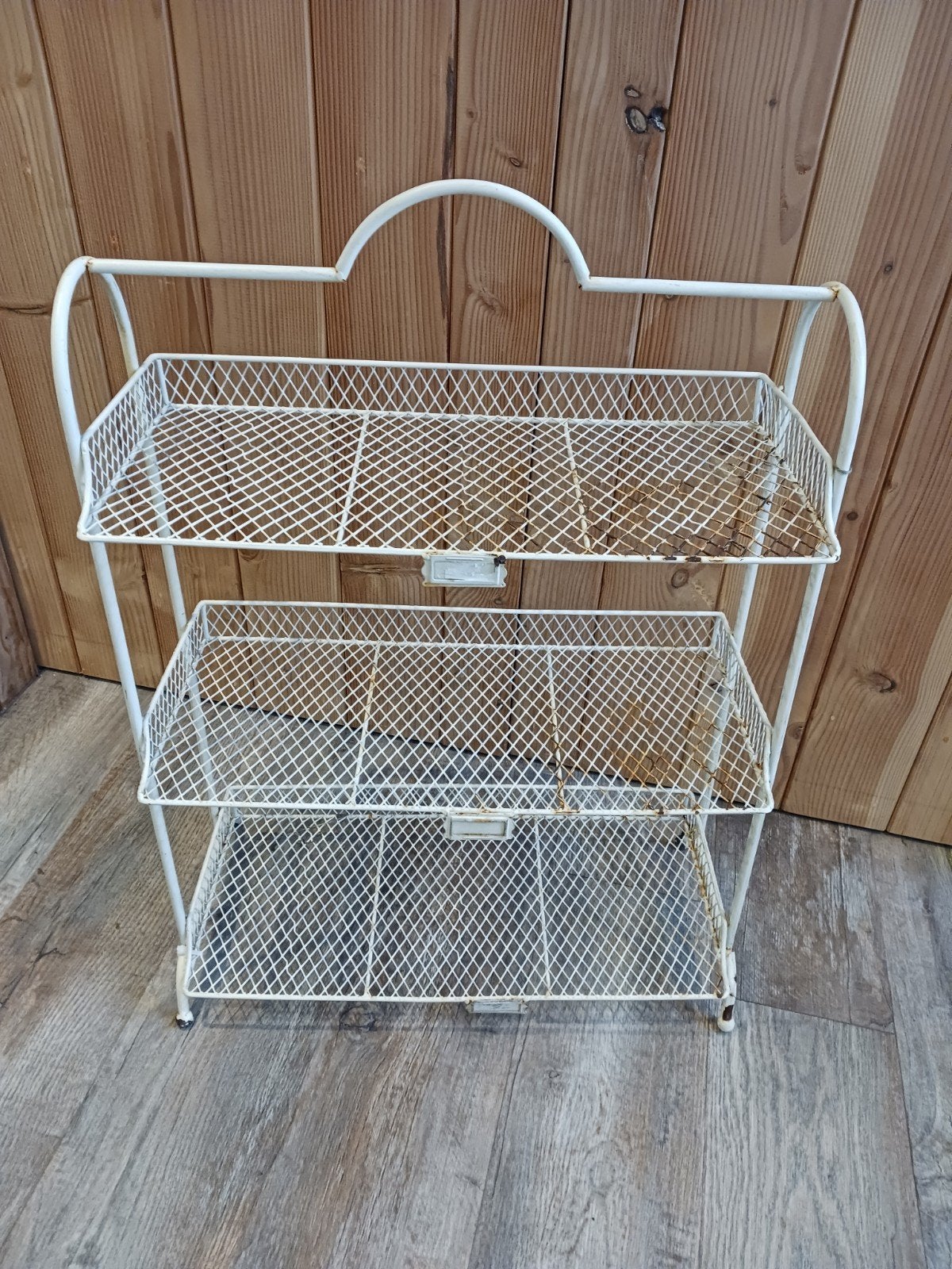 Brocant rek, oud rekje, hoogte is 80 cm, metaal., Ophalen