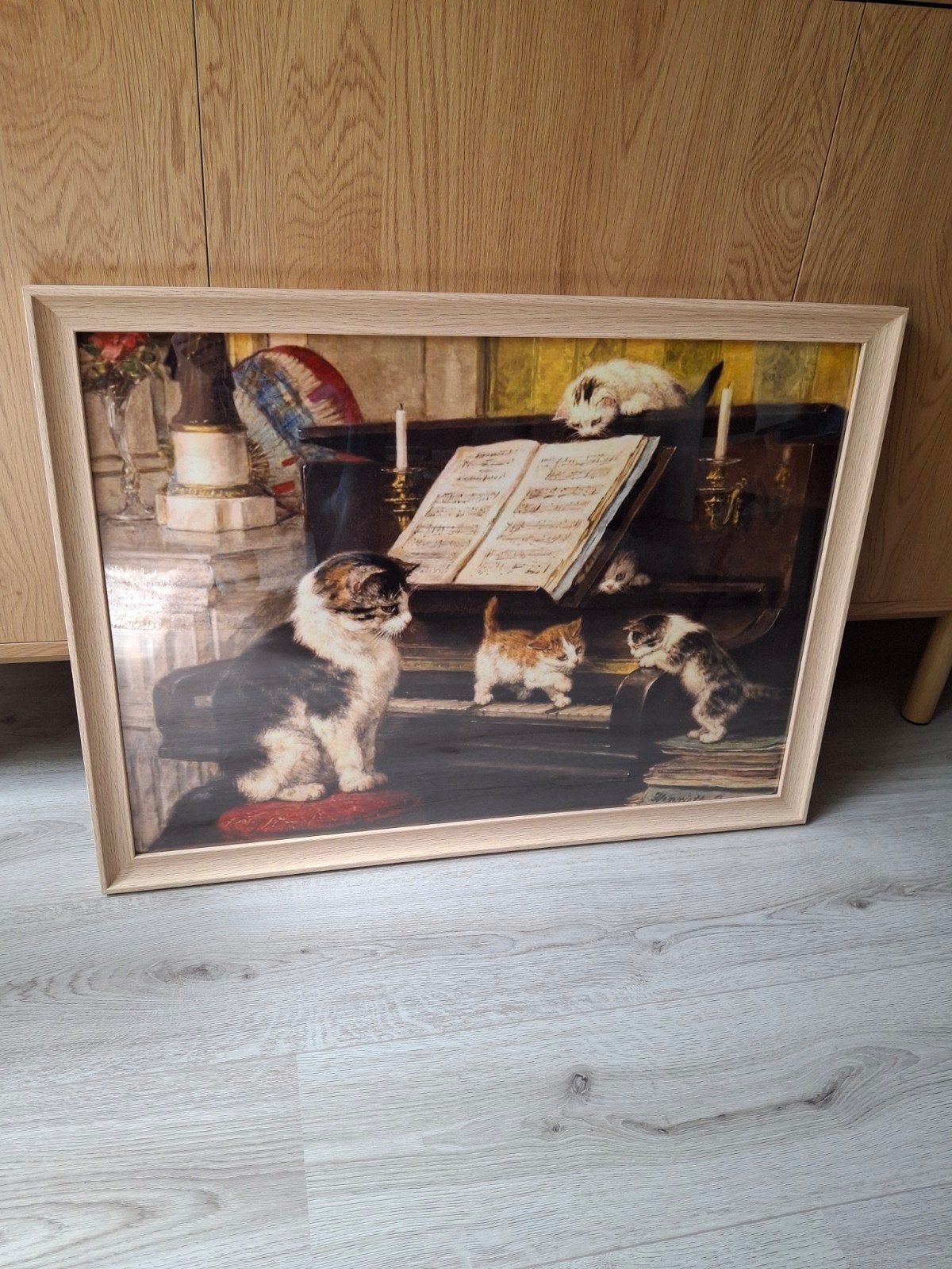 Prachtig nieuw schilderij poster 50x70 met katten poezen, Ophalen, Nieuw