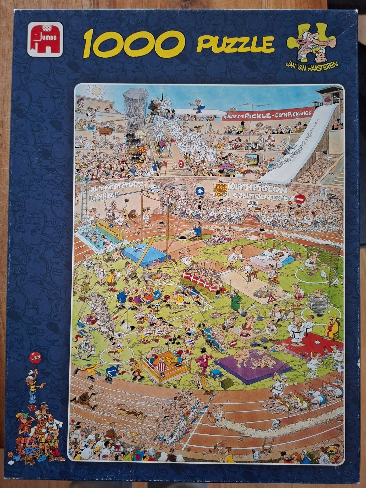 Jan van Haasteren puzzel 1000 stukjes Olympische Spelen, Ophalen of Verzenden, 500 t/m 1500 stukjes, Gebruikt, Legpuzzel