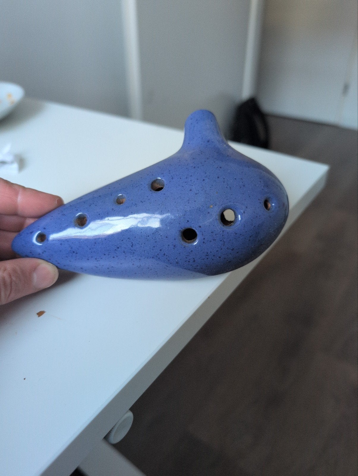 Blauwe Ocarina - legend of Zelda Zo goed als nieuw, Muziek en Instrumenten, Blaasinstrumenten | Overige, Ophalen of Verzenden