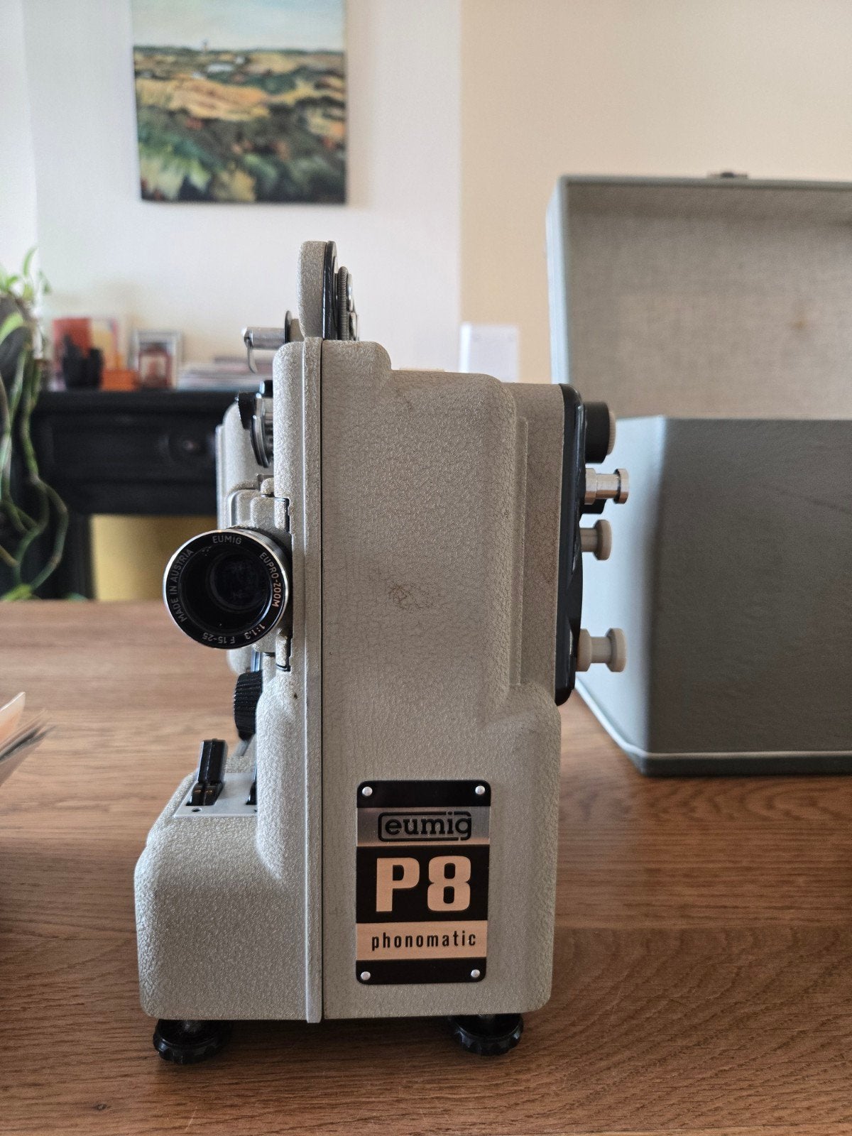 Vintage Eumig P8 Phonmatic filmprojector met stevige koffer, Ophalen, Gebruikt