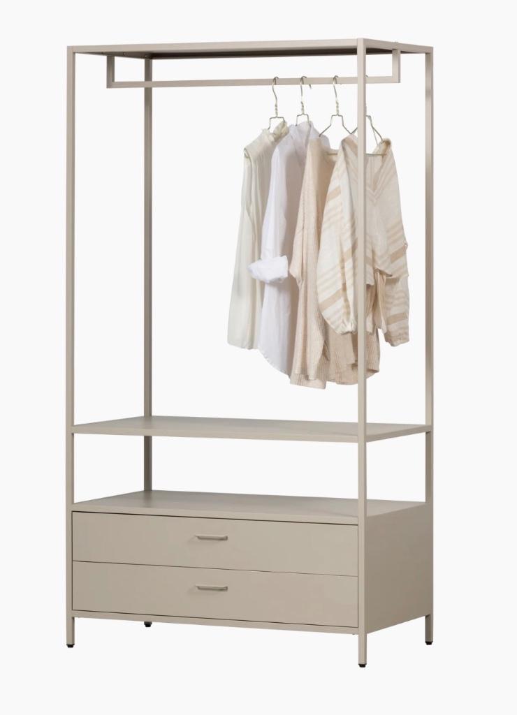 WOOOD Ferris kledingkast 100cm metaal (nieuw in verpakking), 100 tot 150 cm, Met plank(en), Nieuw, Ophalen of Verzenden