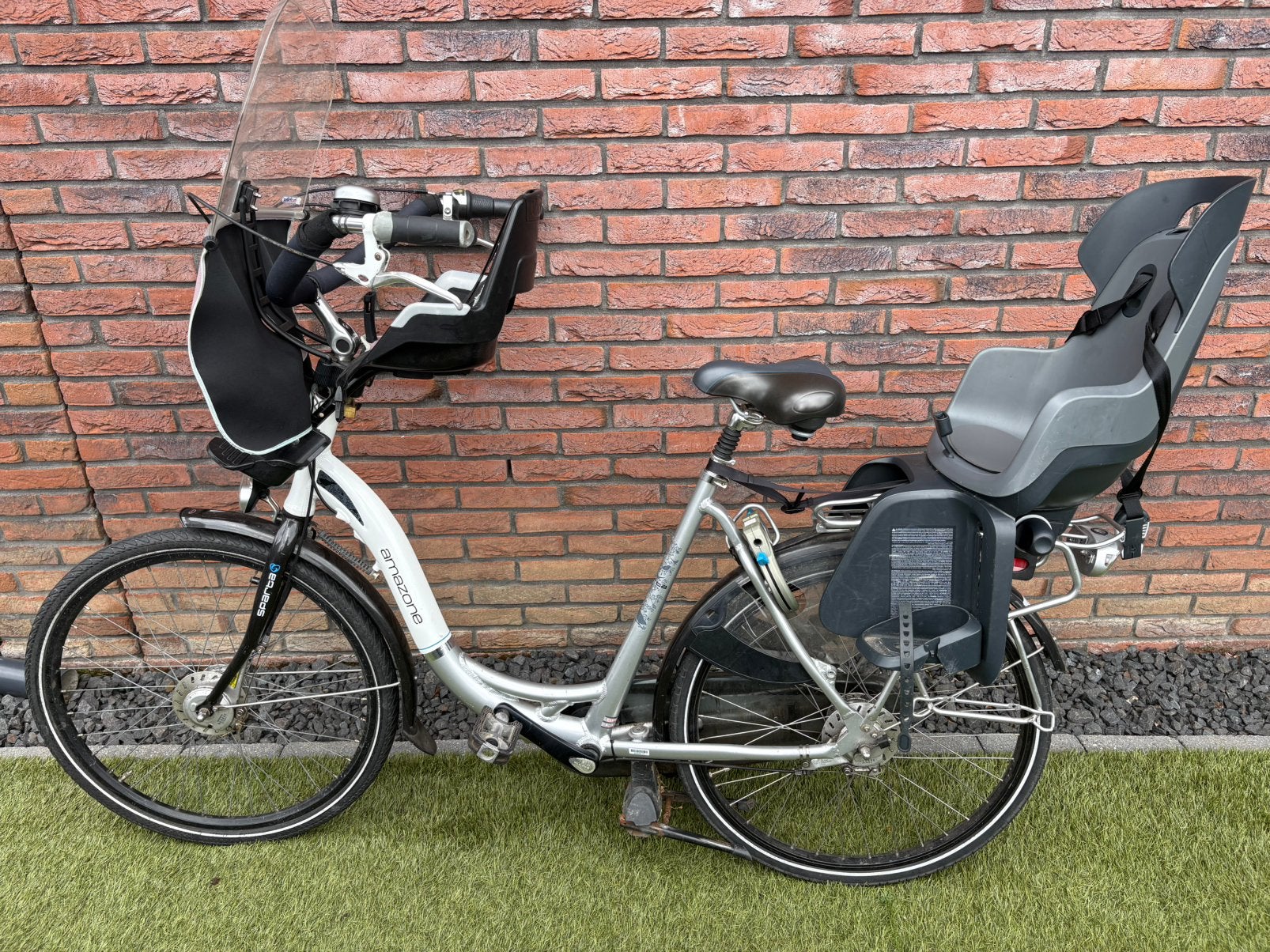 Sparta moederfiets lage instap + 2 stoeltjes t.e.a.b., Ophalen of Verzenden, 2 zitjes, Gebruikt, Sparta