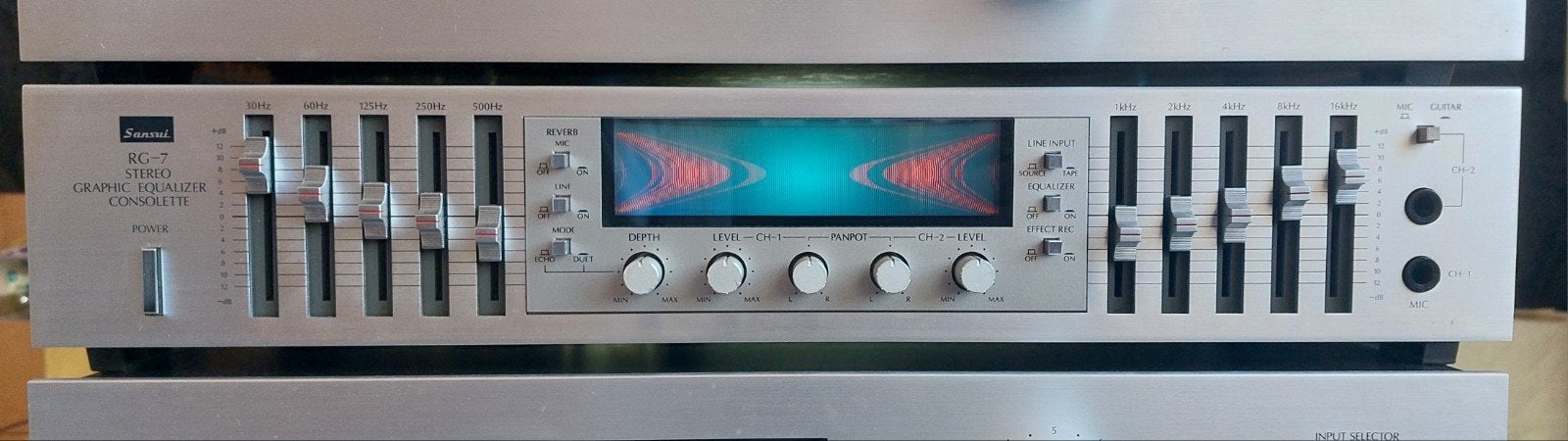 SANSUI RG-7 ZEER ZELDZAME VINTAGE Stereo Graphic Equalizer C, Ophalen of Verzenden, Gebruikt, Stereo, Overige merken