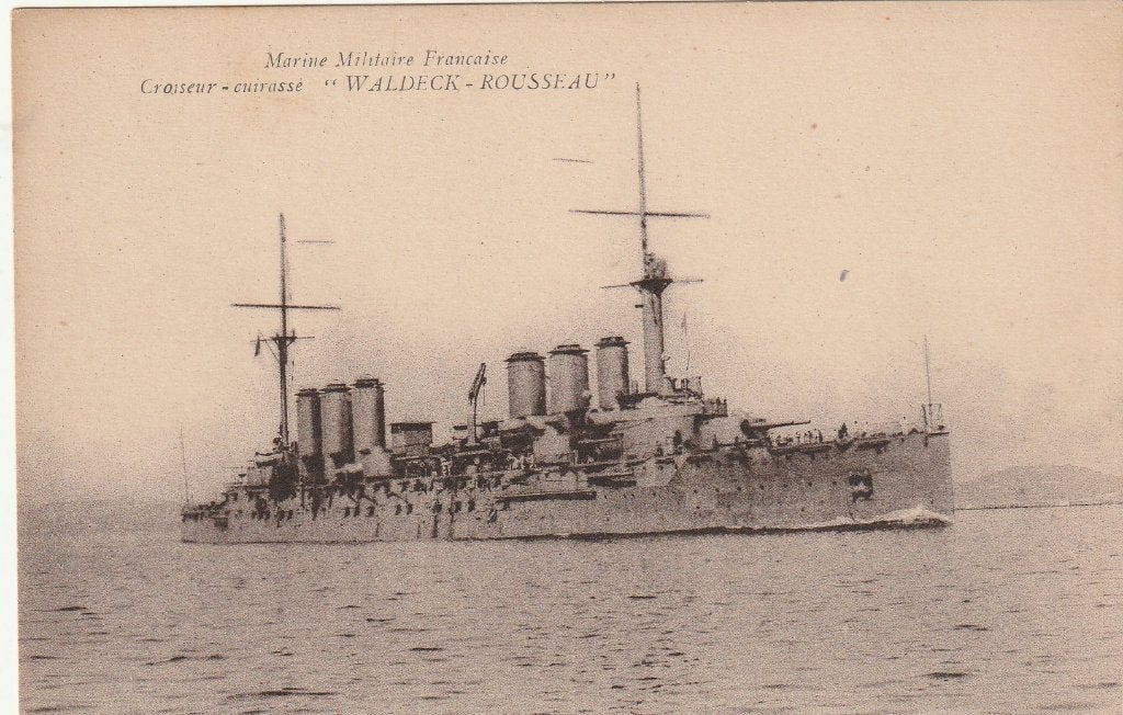 Oorlogsschip, Verzenden, Kaart, Foto of Prent