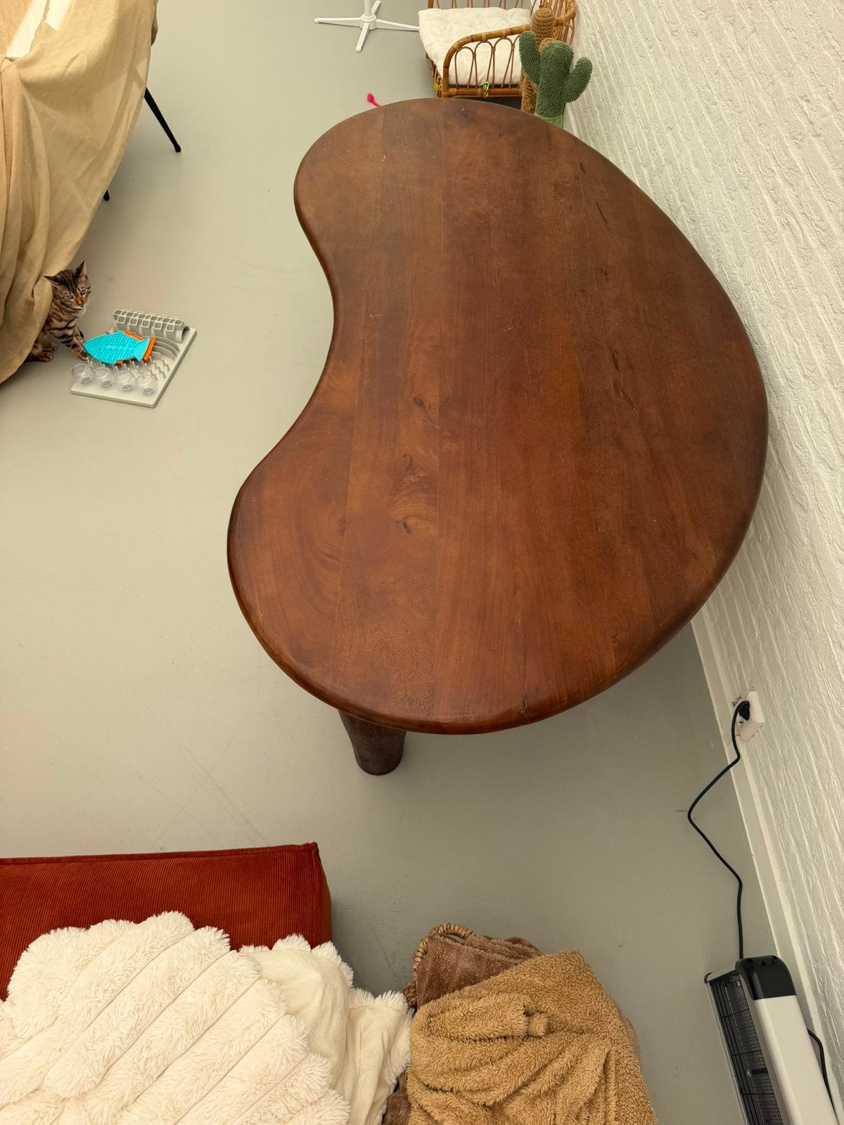 Eleonora Eettafel 'Jodi' Mangohout - Japandi Stijl, Ophalen, 100 tot 150 cm, 200 cm of meer, Zo goed als nieuw