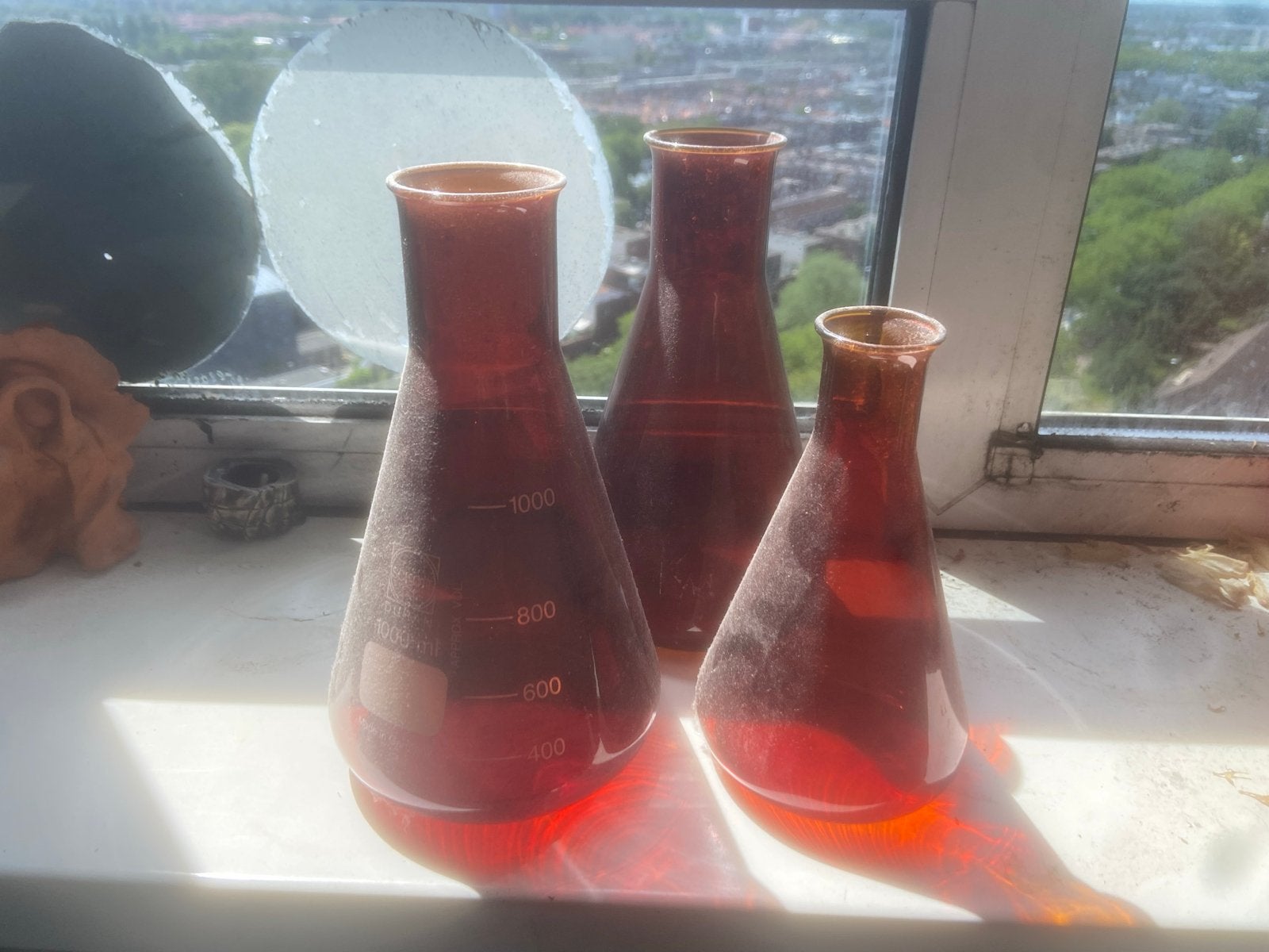 Vintage Chemie Flessen - Decoratie of Vaas, Ophalen