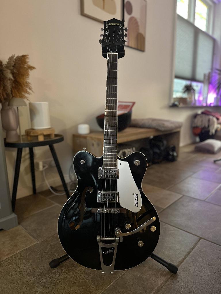 Gretsch G5122DC Electromatic Hollow Body — zwart incl.koffer, Ophalen, Gebruikt, Hollow body, Overige merken