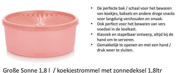 tupperware koekdoos in roze de allerlaatste op=op, Ophalen of Verzenden, Nieuw, Overige typen, BPA-vrij
