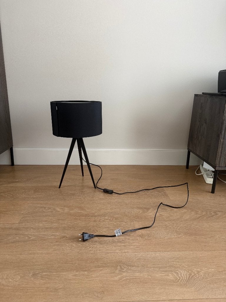 Zuiver tripod tafellamp zwart, Ophalen, E27 (groot), Zo goed als nieuw, Met schakelaar
