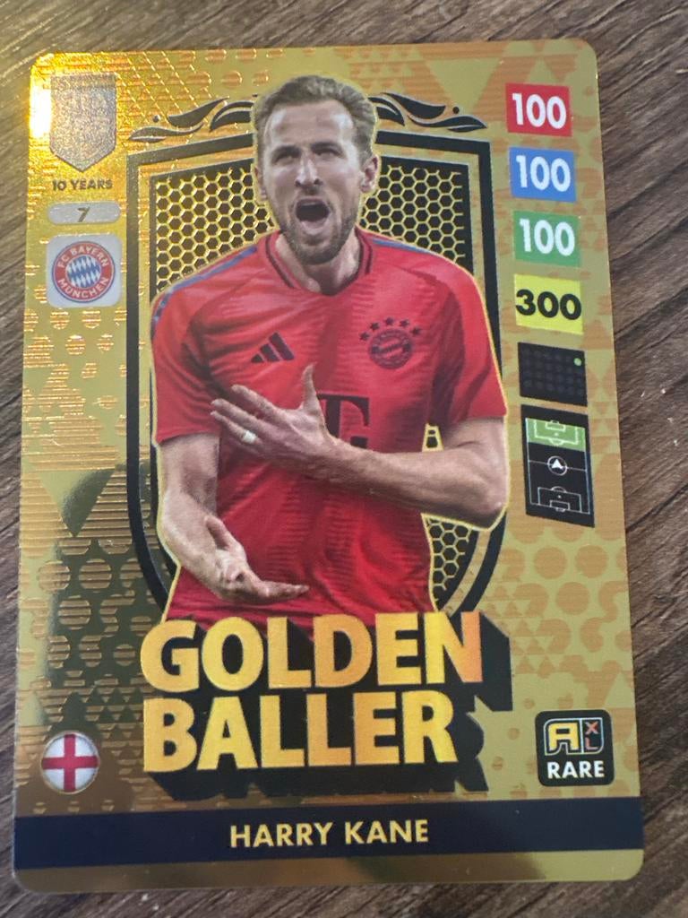 Harry Kane Golden Baller FIFA 365 Adrenalyn XL 2025, Ophalen of Verzenden, Zo goed als nieuw, Buitenlandse clubs, Spelerskaart