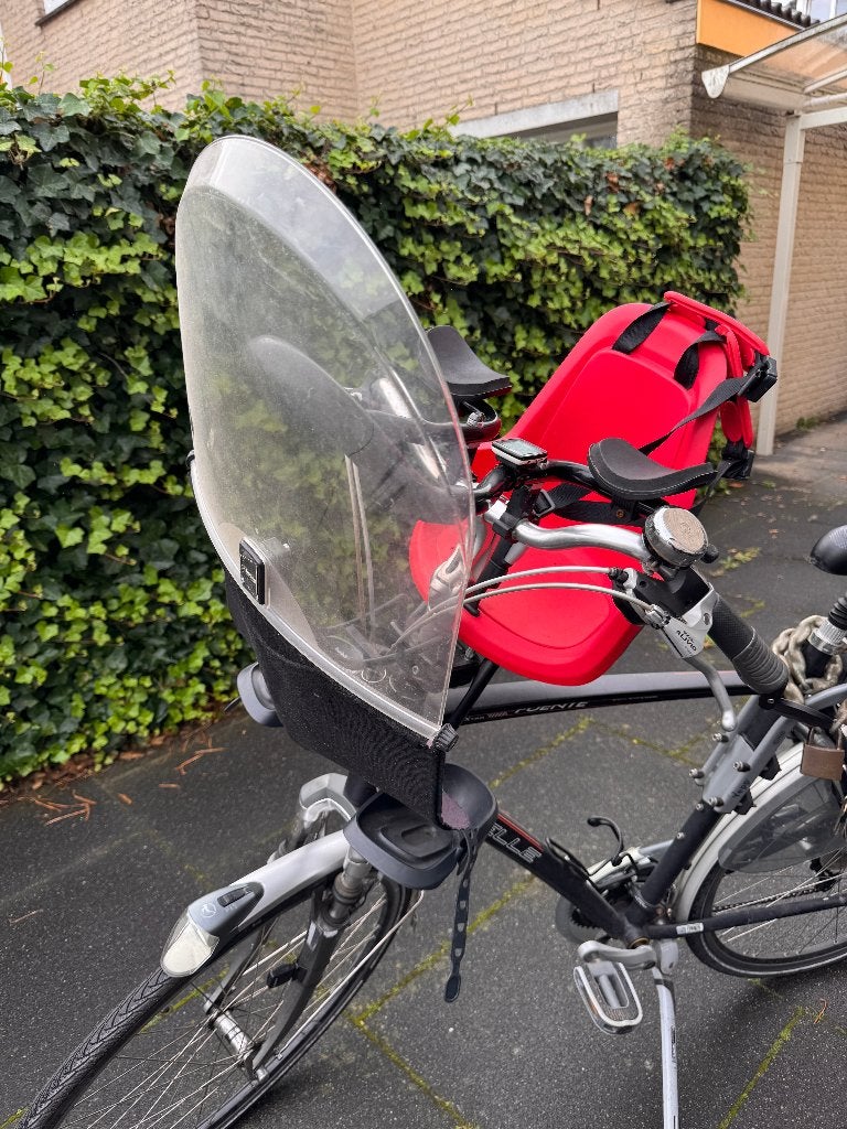 Bobike voorzitje met windscherm, fietsstoeltje aan stuur, Voorzitje, Ophalen of Verzenden, Bobike, 0 t/m 13 kg