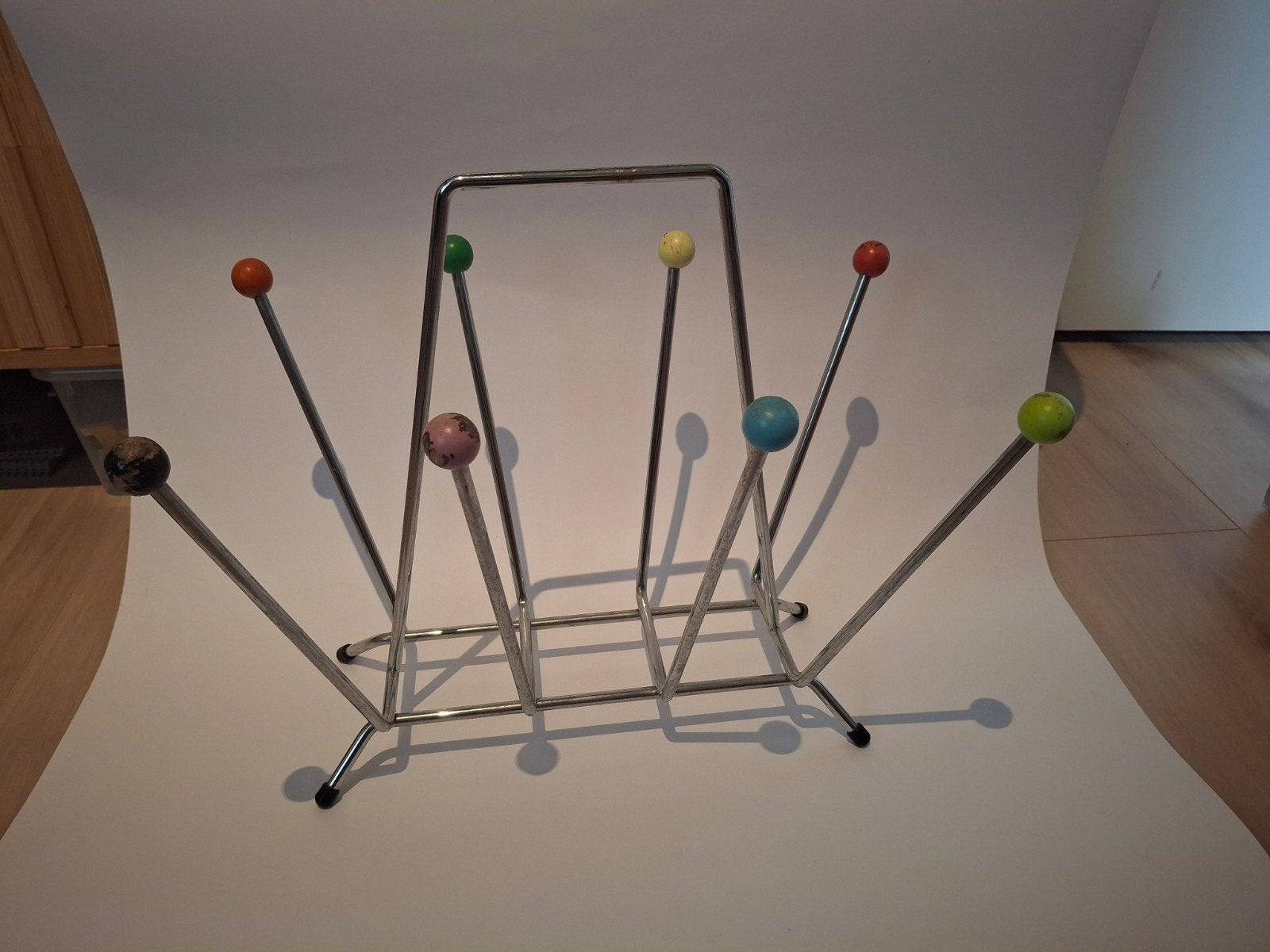 Vintage Lectuurbak Charles And Ray Eames Atomic Sputnik, Gebruikt, Ophalen of Verzenden, Minder dan 100 cm, Metaal
