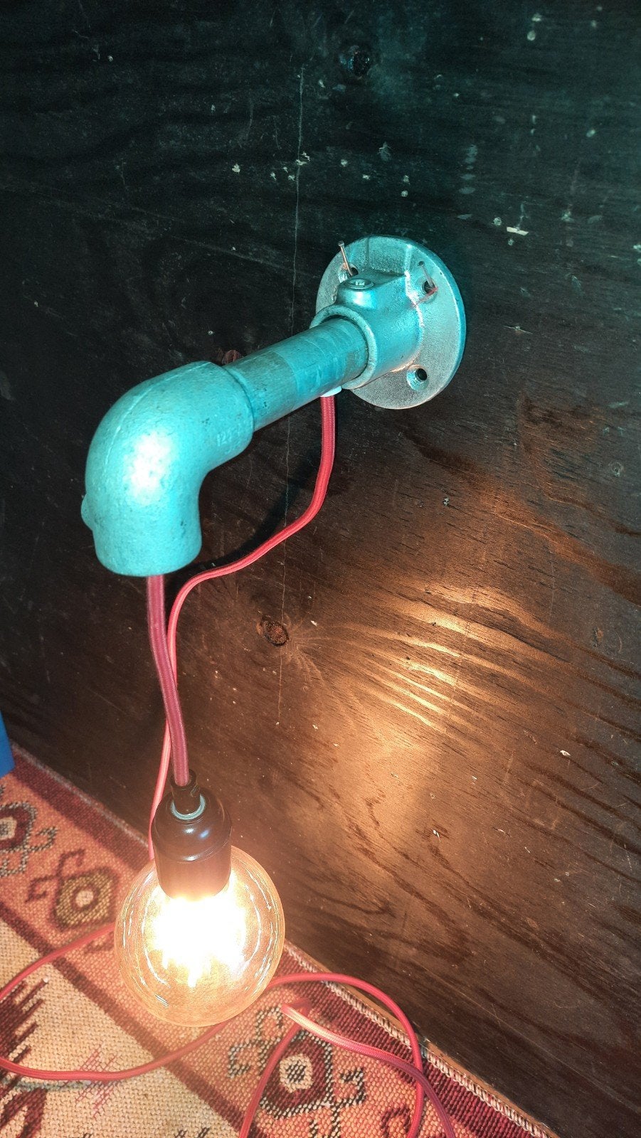 Industriële wandlamp steiger matriaal, lees de beschrijving, Meerkleurig, Zo goed als nieuw, Metaal, E27 (groot)