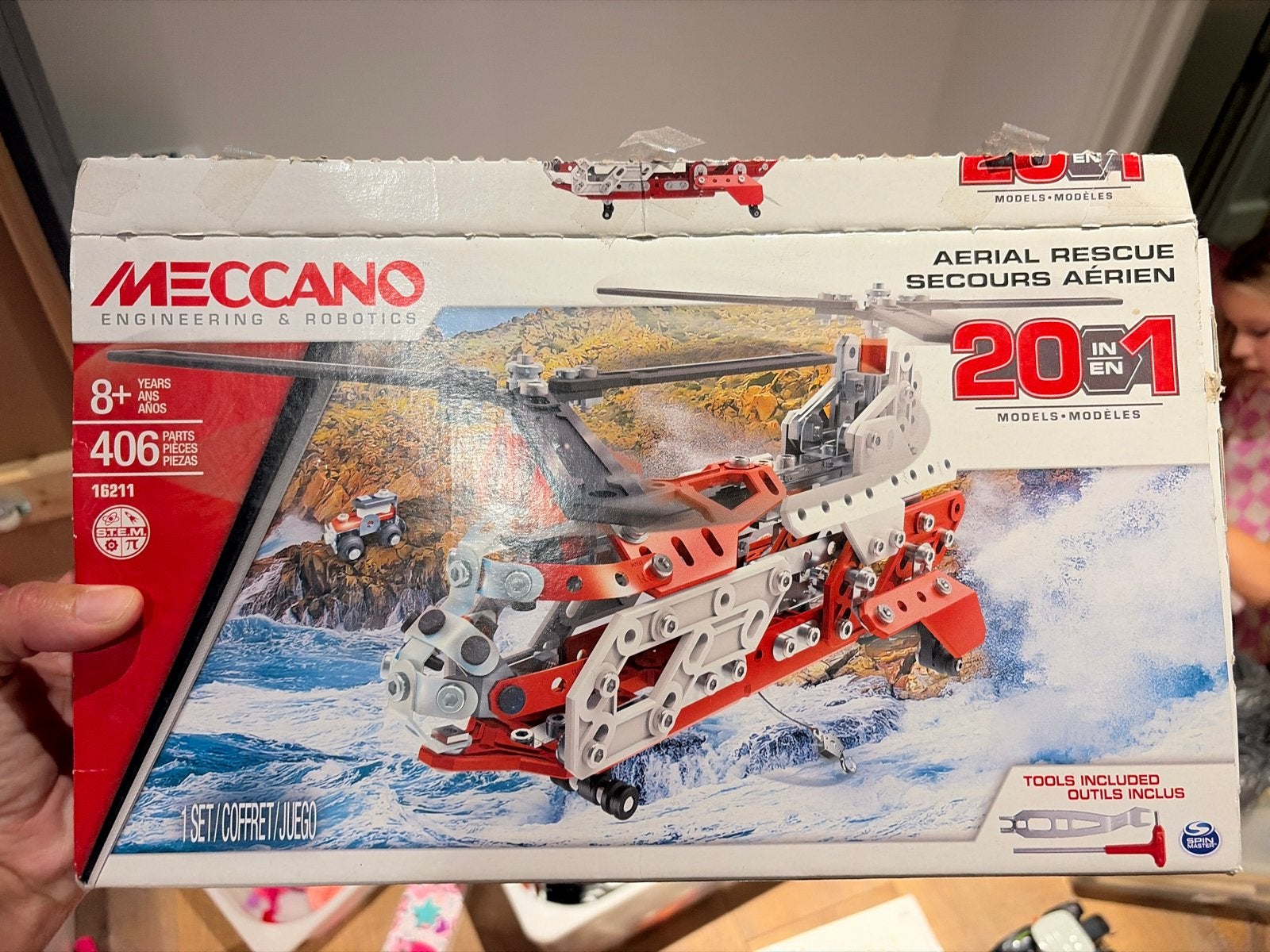 Meccano Aerial Rescue Helikopter 20-in-1 set, Ophalen of Verzenden, Gebruikt, Overige merken