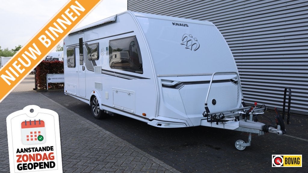 Knaus Sudwind 60 Years 500 EU mover + dakairco, Schokbreker, Rondzit, Bedrijf, 5 tot 6 meter