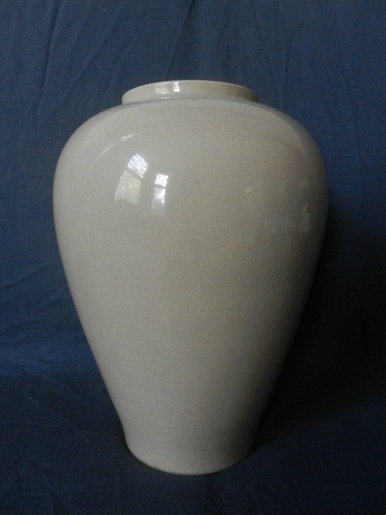 Blauw gespikkeld geglazuurde vaas ADCO Groningen 24 cm 1026, Antiek en Kunst, Ophalen of Verzenden