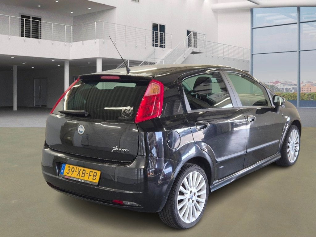 Fiat Grande Punto 1.4-16V Emotion/ LEDER/ CRUISE, Auto's, Voorwielaandrijving, 400 kg, Grande Punto, Zwart
